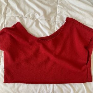 nonbranded red workout crop top